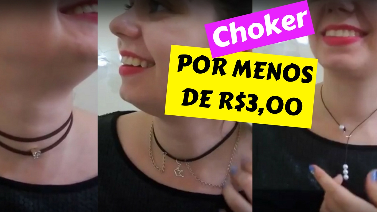 COMO FAZER SUA CHOKER POR MENOS DE R$3,00 (3 MODELOS DE CHOKERS)