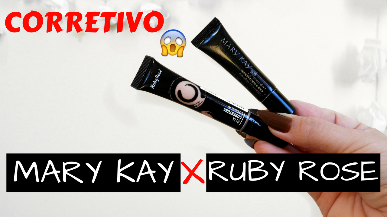 CORRETIVO YELLOW MARY KAY vs. CORRETIVO CORAL RUBY ROSE | Olheiras Profundas